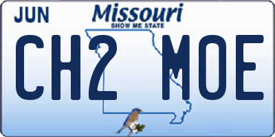 MO license plate CH2M0E