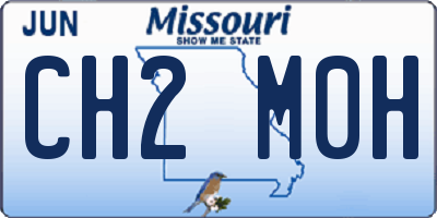 MO license plate CH2M0H