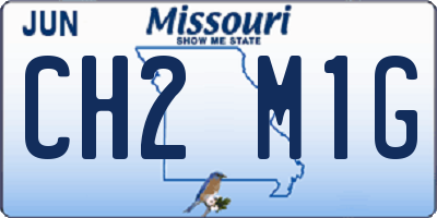 MO license plate CH2M1G