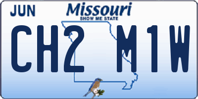 MO license plate CH2M1W