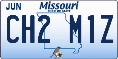 MO license plate CH2M1Z