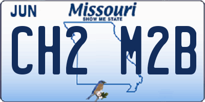 MO license plate CH2M2B