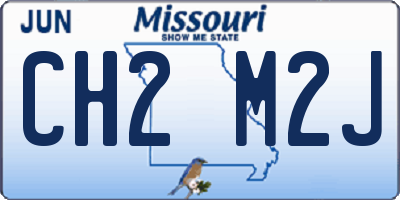 MO license plate CH2M2J