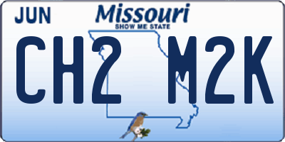 MO license plate CH2M2K