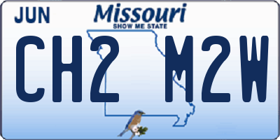 MO license plate CH2M2W