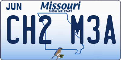 MO license plate CH2M3A