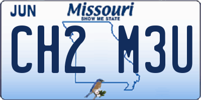 MO license plate CH2M3U