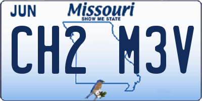 MO license plate CH2M3V