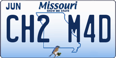 MO license plate CH2M4D