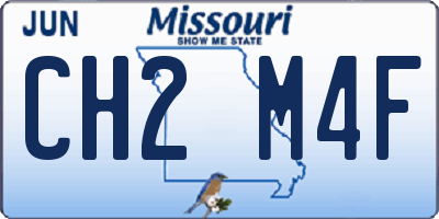 MO license plate CH2M4F
