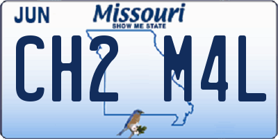 MO license plate CH2M4L