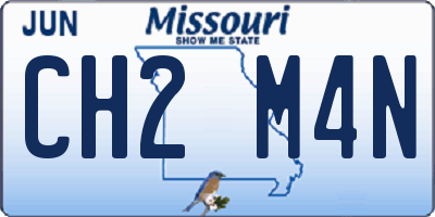 MO license plate CH2M4N