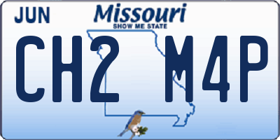 MO license plate CH2M4P