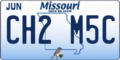MO license plate CH2M5C