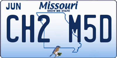 MO license plate CH2M5D