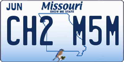 MO license plate CH2M5M
