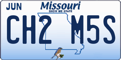 MO license plate CH2M5S