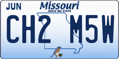MO license plate CH2M5W