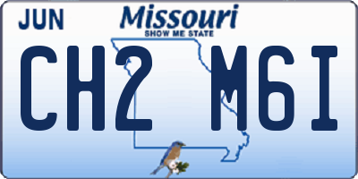MO license plate CH2M6I