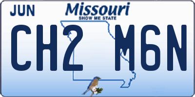 MO license plate CH2M6N