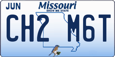 MO license plate CH2M6T