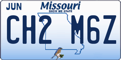 MO license plate CH2M6Z