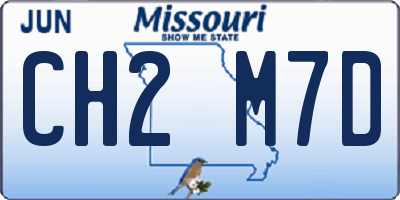 MO license plate CH2M7D
