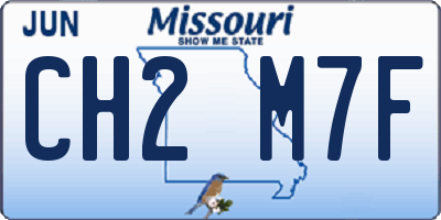 MO license plate CH2M7F
