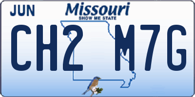 MO license plate CH2M7G