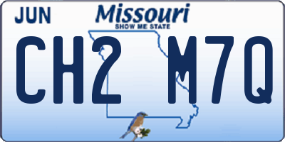 MO license plate CH2M7Q