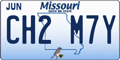 MO license plate CH2M7Y
