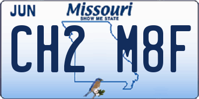 MO license plate CH2M8F