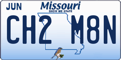 MO license plate CH2M8N