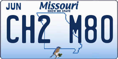 MO license plate CH2M8O