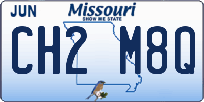 MO license plate CH2M8Q