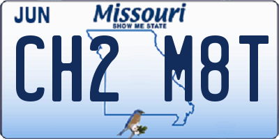 MO license plate CH2M8T