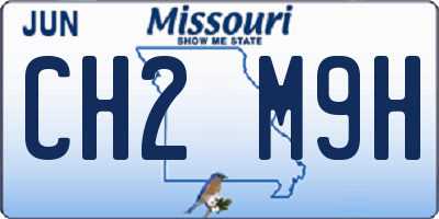 MO license plate CH2M9H