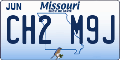MO license plate CH2M9J