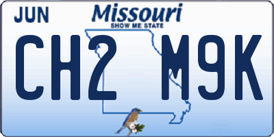 MO license plate CH2M9K