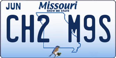 MO license plate CH2M9S