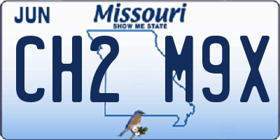 MO license plate CH2M9X