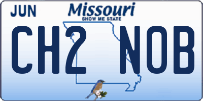 MO license plate CH2N0B