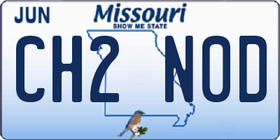 MO license plate CH2N0D