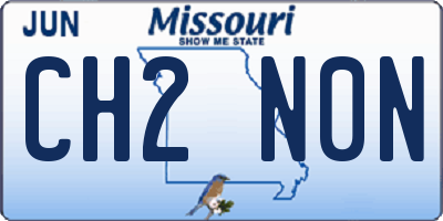 MO license plate CH2N0N