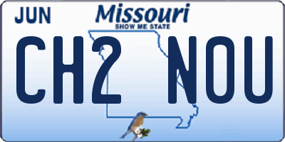 MO license plate CH2N0U