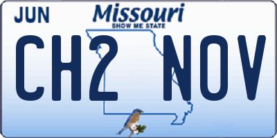 MO license plate CH2N0V