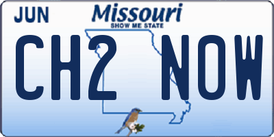 MO license plate CH2N0W
