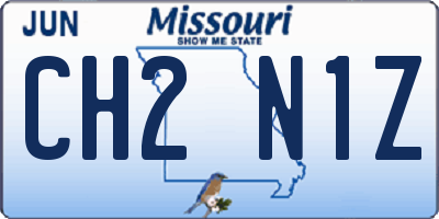 MO license plate CH2N1Z