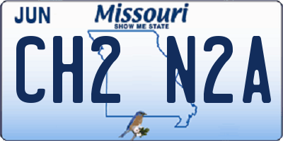 MO license plate CH2N2A