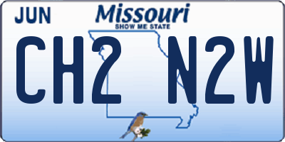 MO license plate CH2N2W
